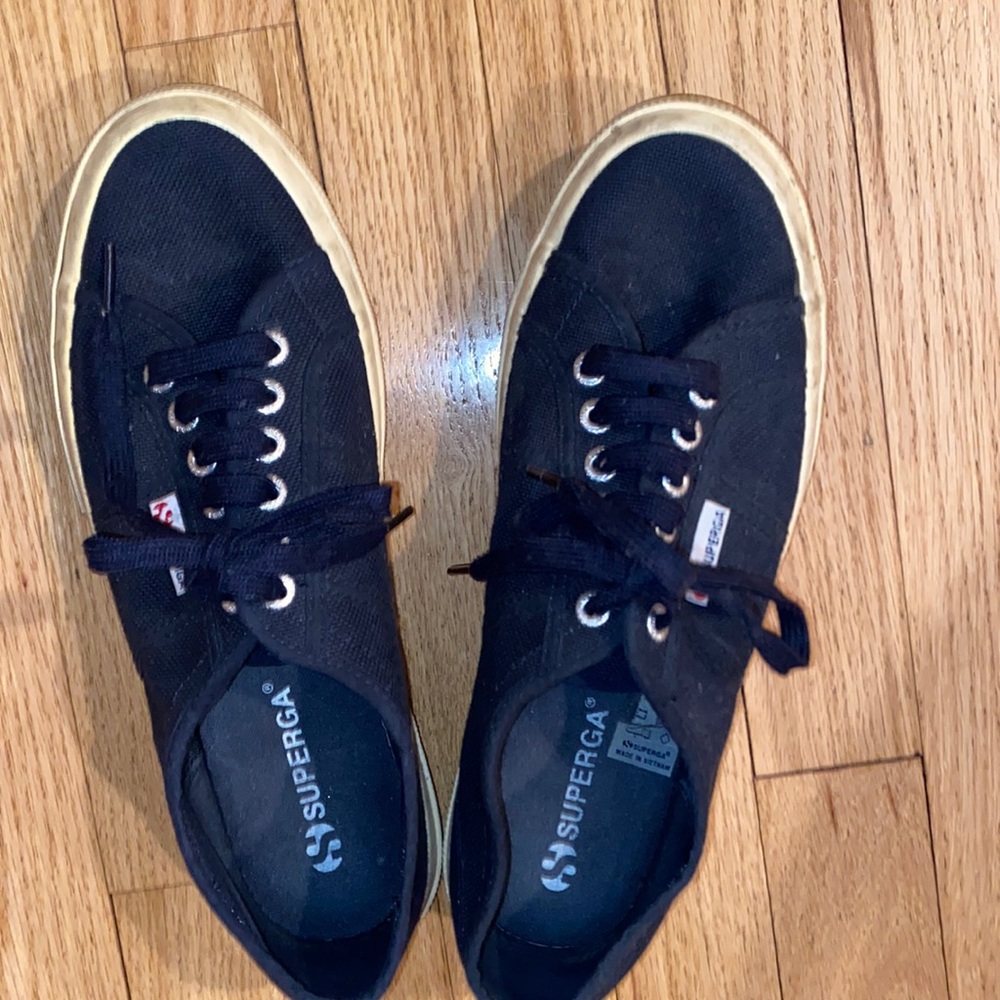 Superga navy blue sneakers in good used condition